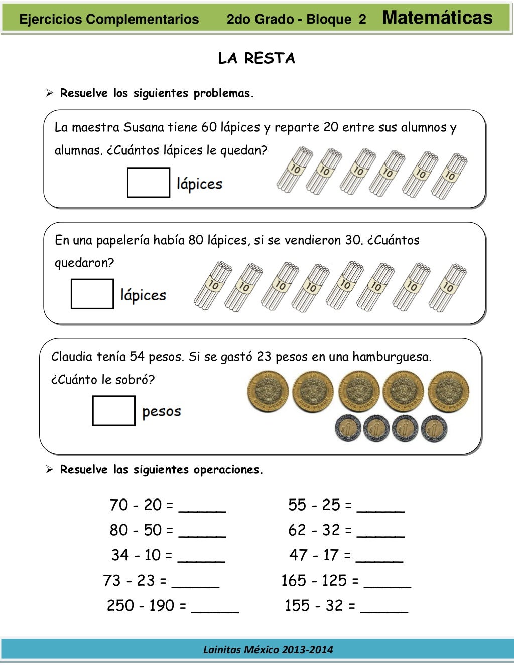 2do grado bloque 2 ejercicios complementarios