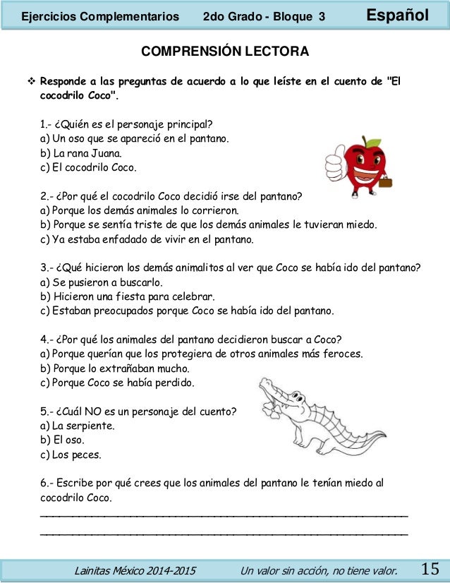 2do grado bloque 3 ejercicios complementarios
