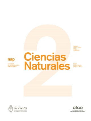 PRIMER
                              CICLO EGB /
                              NIVEL
                              PRIMARIO




                  Ciencias
NÚCLEOS
DE APRENDIZAJES
PRIORITARIOS
                  Naturales   SERIE
                              CUADERNOS
                              PARA EL AULA
 