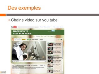 Des exemples Chaine video sur you tube 