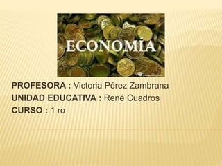 PROFESORA : Victoria Pérez Zambrana
UNIDAD EDUCATIVA : René Cuadros
CURSO : 1 ro
 