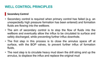Well Control Principles Well control drilling Engineering stage 4 | PDF