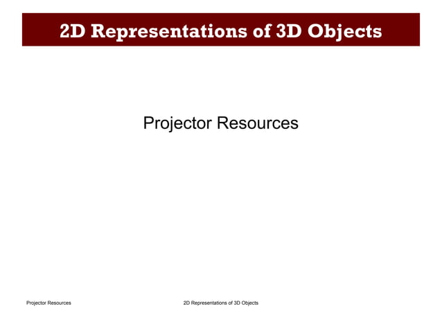 Mathematics Assessment Project 2D Representation of 3D Objects CCSS 7.G ...