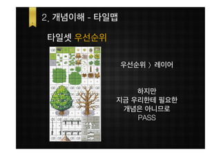 2. 개념이해 - 타일맵

타일셋 우선순위

                우선순위 > 레이어


                하지만
            지금 우리한테 필요한
             개념은 아니므로
                PASS
 