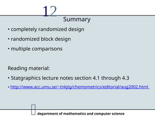 Advanced Statistical Methods for Chemical Engineering Experimentation ...