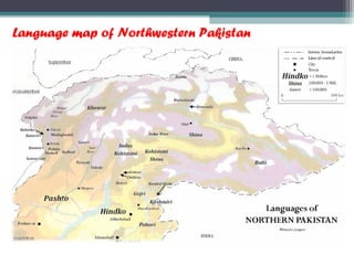 Language map of Northwestern Pakistan
 
