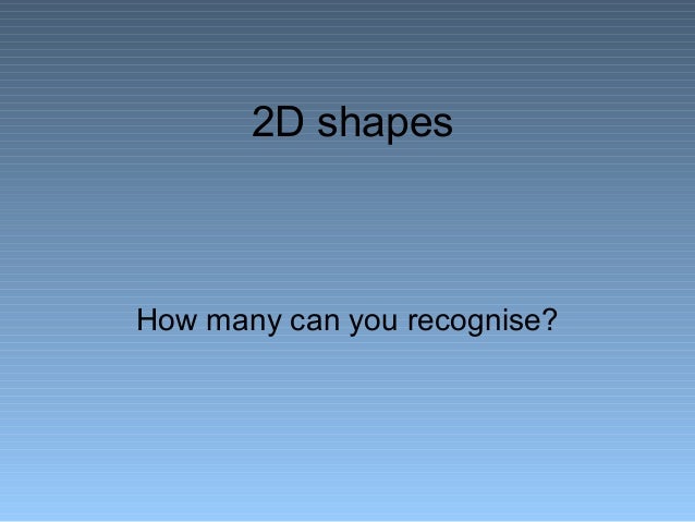 2d shape recognition
