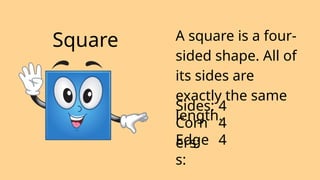 Square Math Shape 2D Shapes Mathematics Educational Presentation.pptx