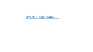 Wreck-it Ralph Intro . . .
 