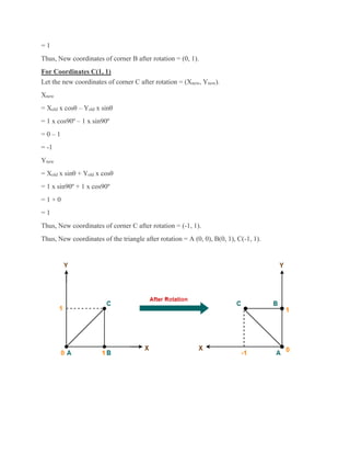 2D Transformation in Computer Graphics | PDF