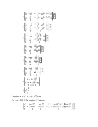 2D Transformation in Computer Graphics | PDF
