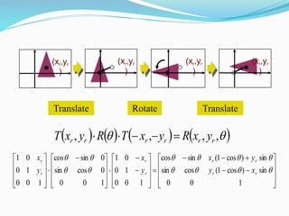 Trs Matrix 2D_transformatiomcomputer graphics 2d translation, rotation and scaling ...