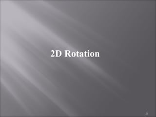 21
2D Rotation
 