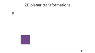 2D planar transformations
 