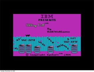 Sunday, November 22, 2009
 