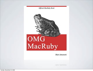 Sunday, November 22, 2009
 