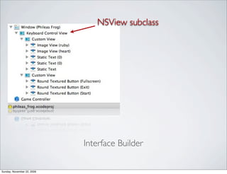 NSView subclass
Interface Builder
Sunday, November 22, 2009
 