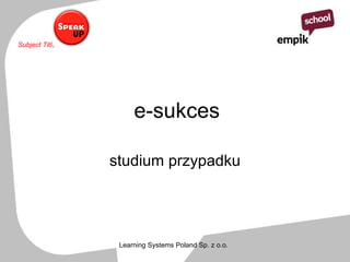 e-sukces studium przypadku 