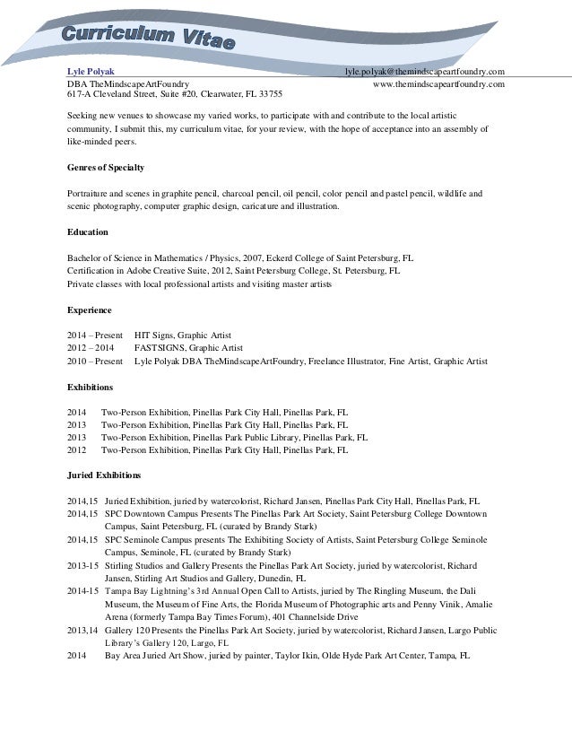 artists resume 20150827