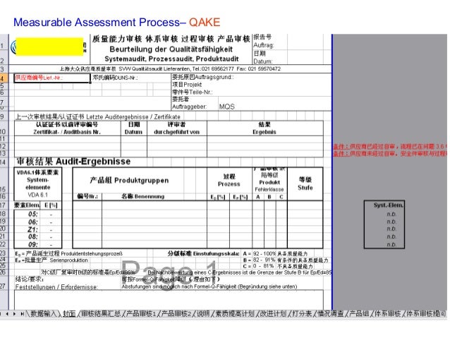 Process Audit --VDA