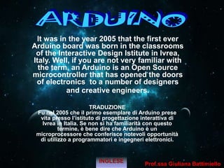 2 e1 arduino_nuovo artigianato | PPT