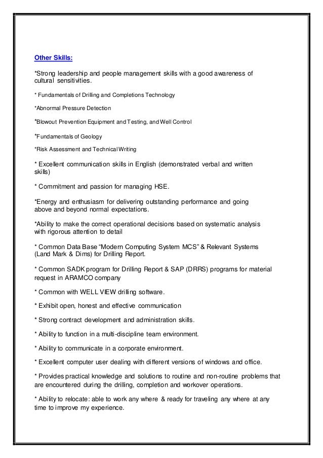 drilling and workover and completion supervisor ashraf cv sample zoning supervisor resume