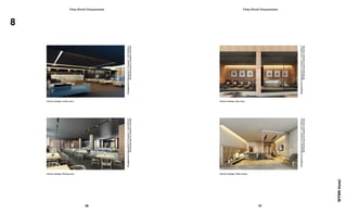 Tritip (Pond) Chayasombat
40
Tritip (Pond) Chayasombat
41
8
Suite Type
Perspective
Lobby
Perspective
Interior design: Dining area.
Interior design: Looby area. Interior design: Spa area.
Interior design: Hotel rooms.
DesignedbySalyawateP,JaruneeT.andTritipC.
3DRenderingbyJomphonPenvijit.
DesignedbySalyawateP,JaruneeT.andTritipC.
3DRenderingbyJomphonPenvijit.
DesignedbySalyawateP,JaruneeT.andTritipC.
3DRenderingbyJomphonPenvijit.
DesignedbySalyawateP,JaruneeT.andTritipC.
3DRenderingbyJomphonPenvijit.
WYNNHotel.
 