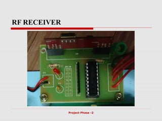 RF RECEIVER
Project Phase -2
 