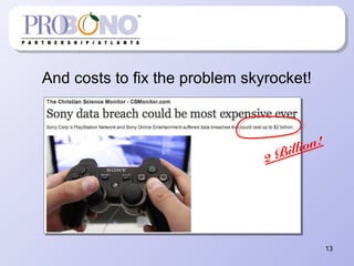 And costs to fix the problem skyrocket!
13
2 Billion!
 