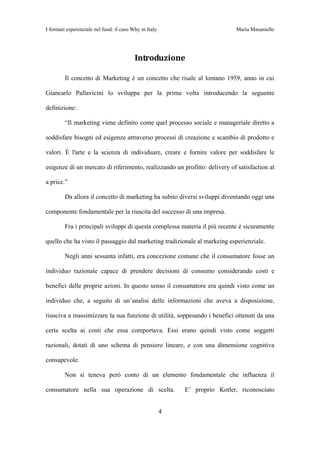 Tesi - I format esperienziali nel mercato del food-il caso Why In Ita…