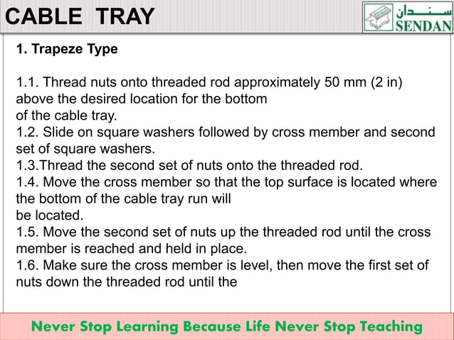 Cable Tray Installation 211215 | PPTX