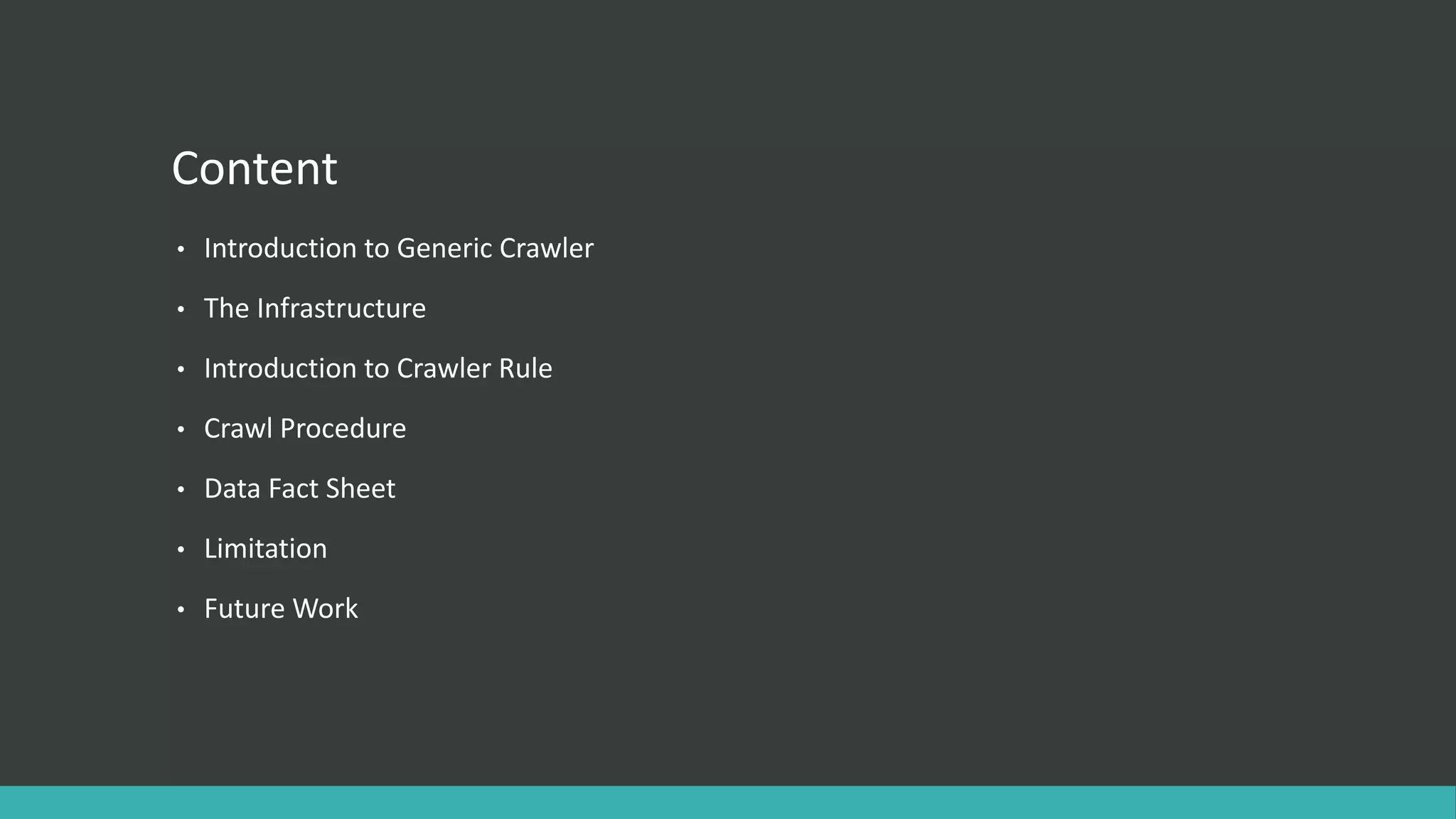 Generic crawler ppt