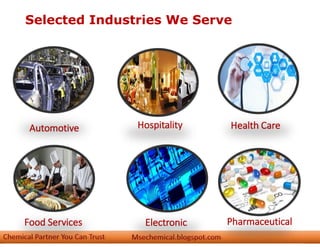 Selected Industries We Serve
Automotive Hospitality Health Care
Food Services Electronic Pharmaceutical
 