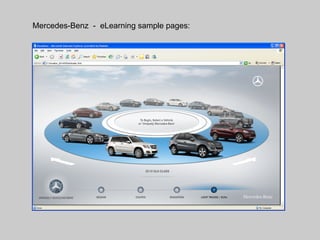 Mercedes-Benz - eLearning sample pages:
 
