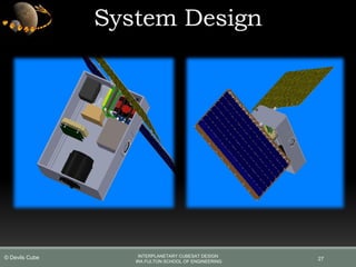 System Design
27
INTERPLANETARY CUBESAT DESIGN
IRA FULTON SCHOOL OF ENGINEERING
© Devils Cube
 