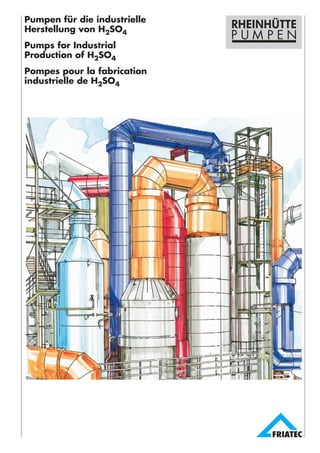 Pumpen für die industrielle
Herstellung von H2SO4
Pumps for Industrial
Production of H2SO4
Pompes pour la fabrication
industrielle de H2SO4
 
