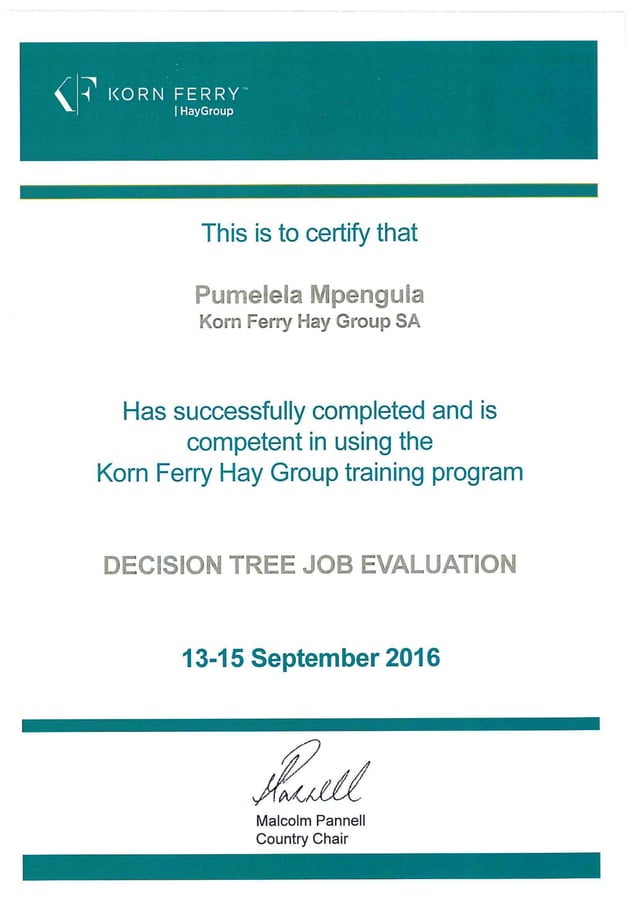 Certification Korn Ferry Hay Group | PDF