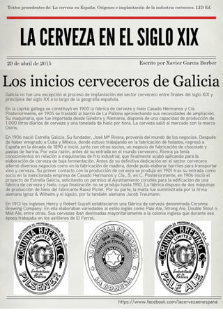 Los inicios cerveceros de Galicia