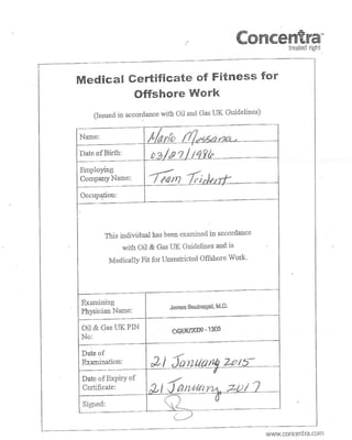 MEDICAL CERTIFICATE PHYSICAL