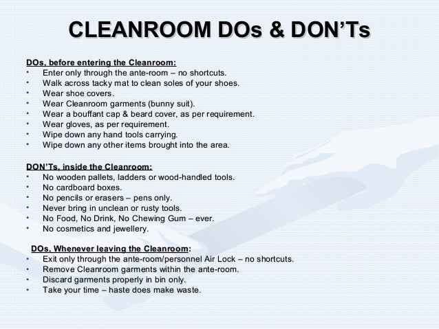 Clean Room Construction Procedures Clean Room Construction Procedures