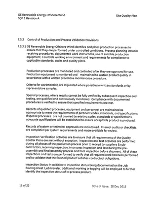 Site Quality Plan signed scaned