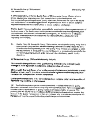 Site Quality Plan signed scaned