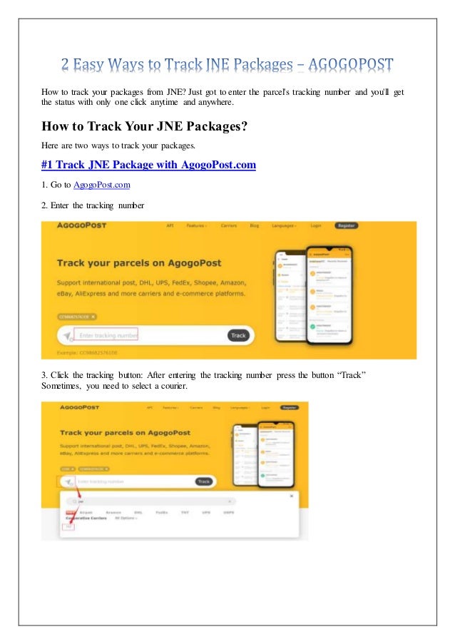 2 easy ways to track jne packages