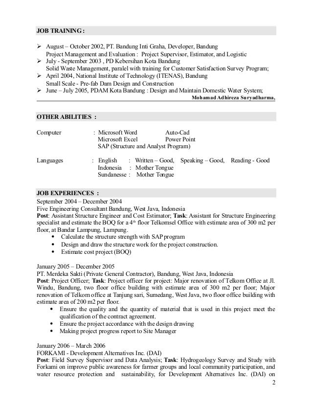 Cv Reza English 2 1