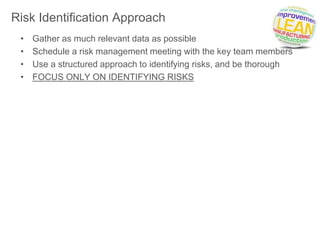 STRIDE Standard Process for RISK | PPTX