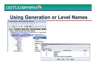 Using Generation or Level Names
 
