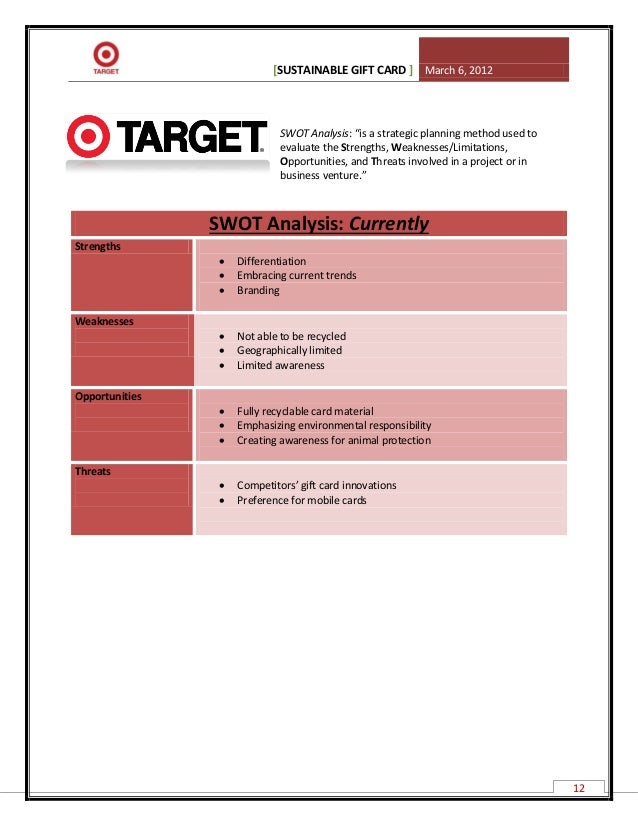 Swot Analysis Target Corporation