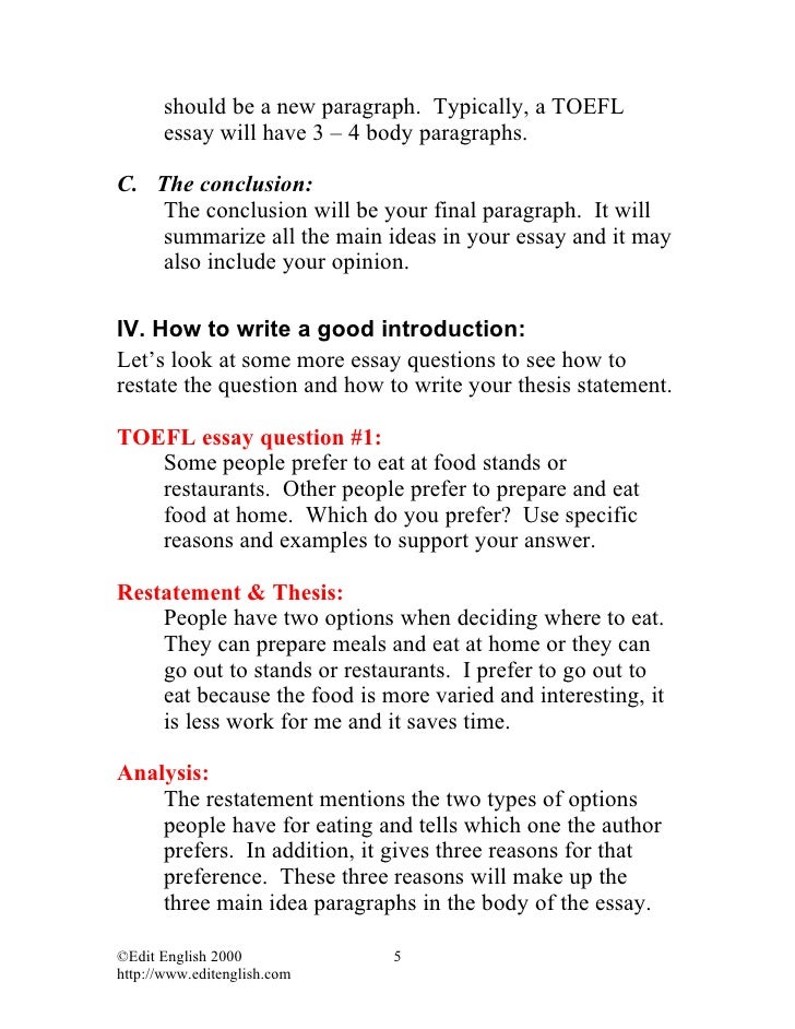 strategies How to write essay for toefl []