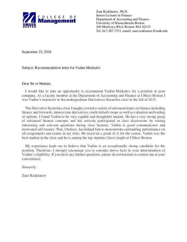 recommendation letter for vadim merkulov boston university letter of recommendation