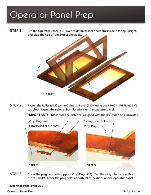 Sliding Door Installation Procedure